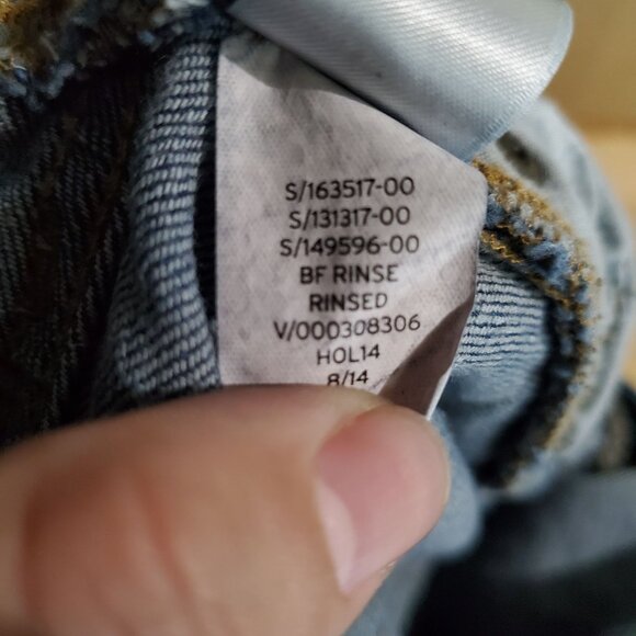 Gap Jeans Womens 14 Blue Boyfriend Fit Medium Wash Denim Stretch Relaxed Casual - Picture 4 of 13